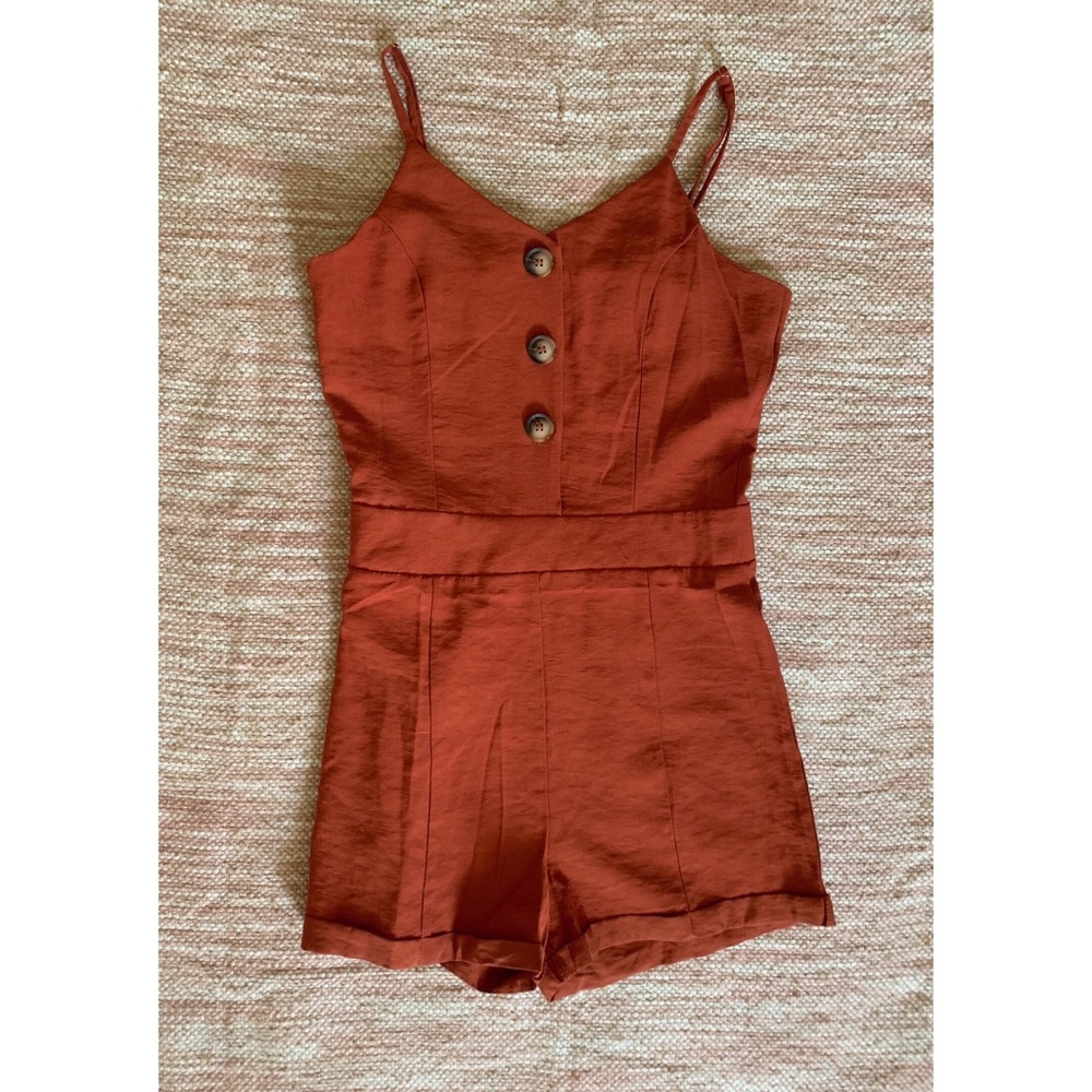 SHEIN Button Front Cami Romper